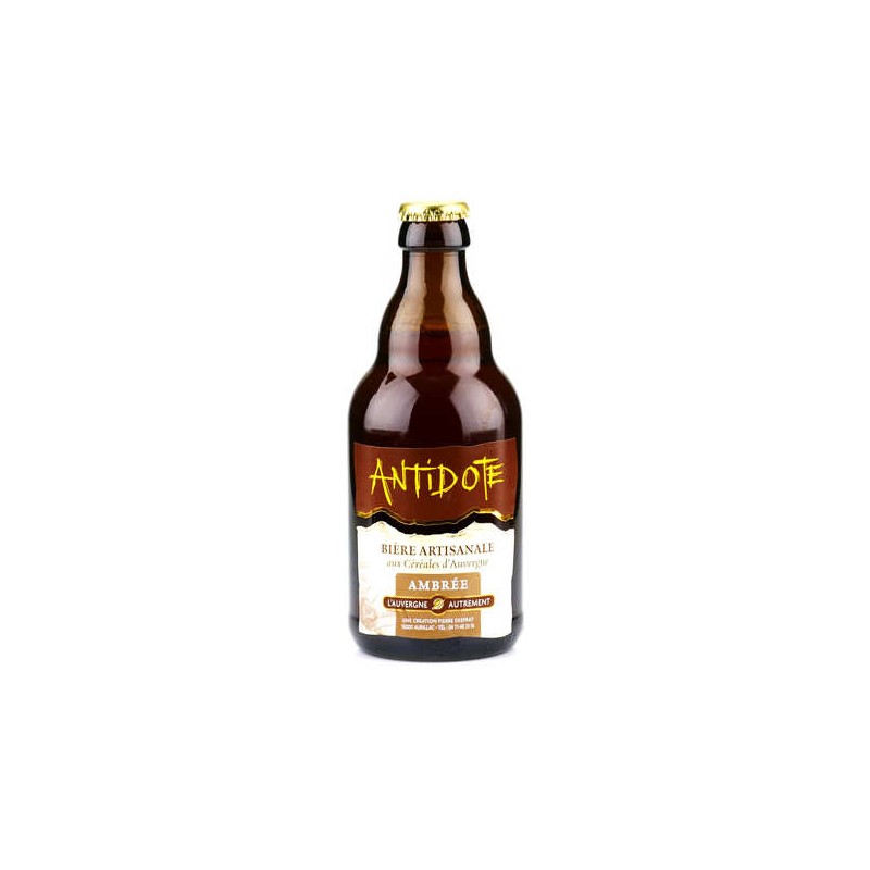 Bière Ambrée Artisanale Antidote aux Céréales d'Auvergne