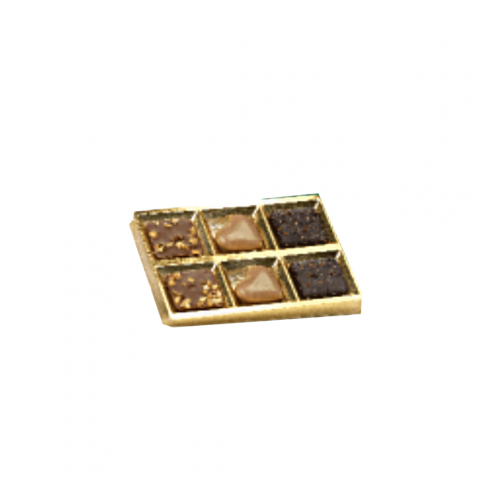 Enveloppe Dorée 6 Bouchées Chocolatées