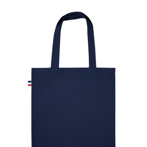 Sac tote bag coton bleu marine 150g/m² Made in France 38 x 42 cm personnalisé